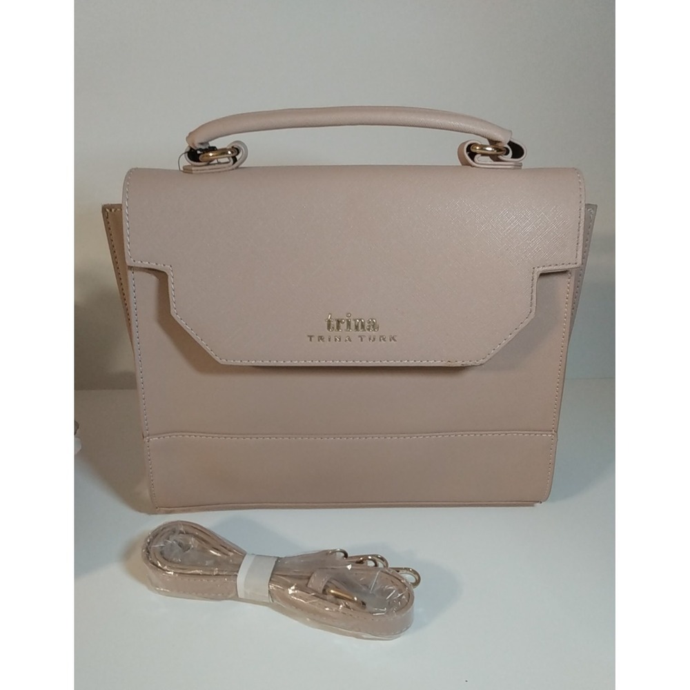 NWT Trina Turk Medium Blush Pink Satchel Purse Detach Strap MSRP 148.00